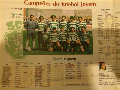 1996 - Campeões de Juniores: Sporting. Simão e Boa Morte! - Ver mais